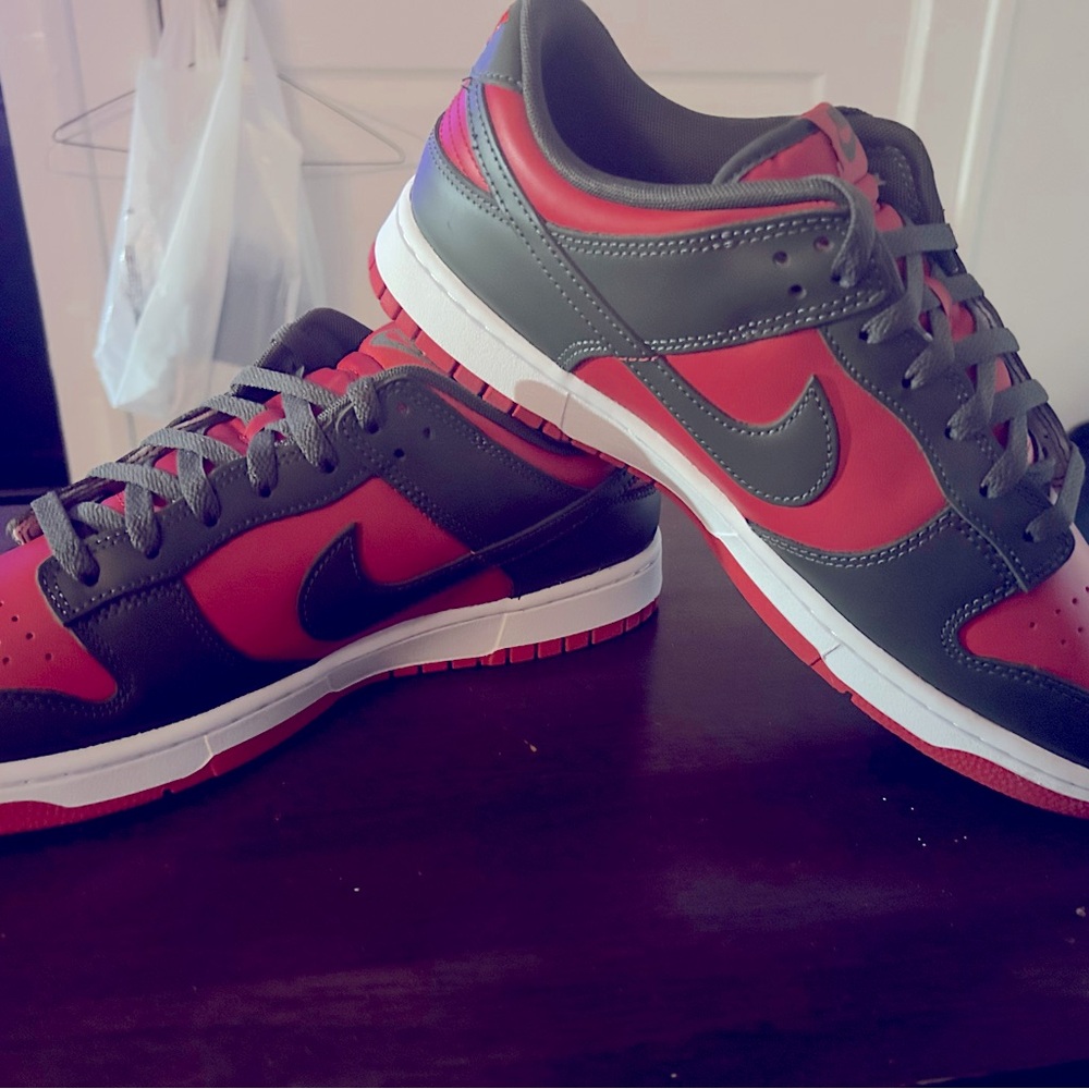 Nike Dunks size 12 brand new red and green